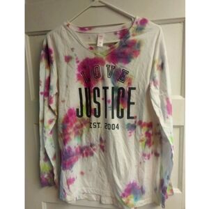 Justice long sleeved tie dye t-shirt